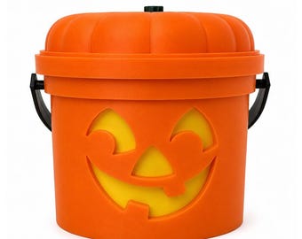 Trick-or-Treat Jack | Pumpkin Halloween Light Up Bucket | Spooky Halloween Decor