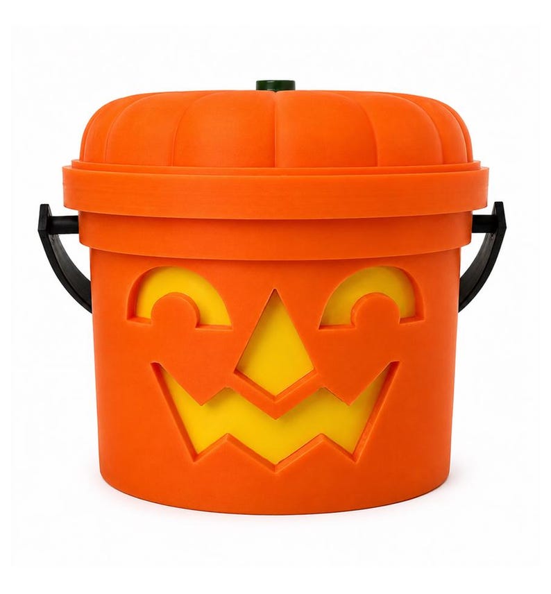 Wicked Ember | Pumpkin Halloween Light Up Bucket | Spooky Halloween Decor image 1