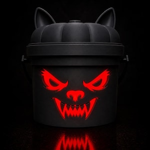 Howling Mauler | Werewolf Halloween Light Up Bucket | Spooky Halloween Decor image 2