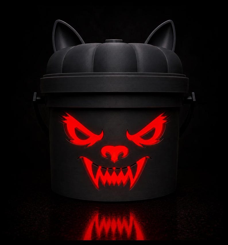 Howling Mauler | Werewolf Halloween Light Up Bucket | Spooky Halloween Decor image 2