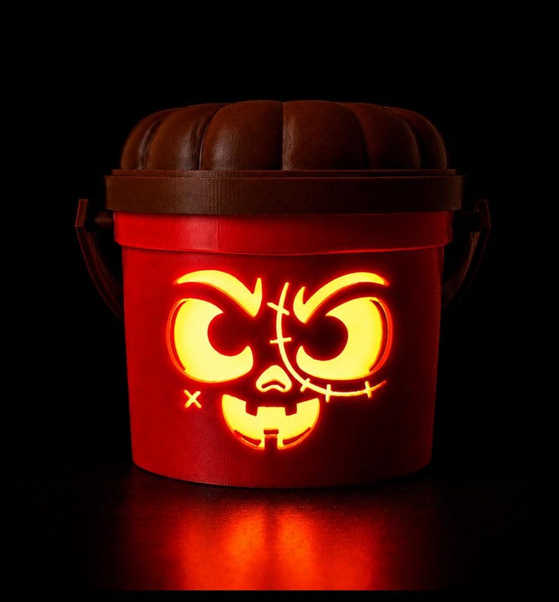 Crypt Creeper | Zombie Halloween Light Up Bucket | Spooky Halloween Decor image 2
