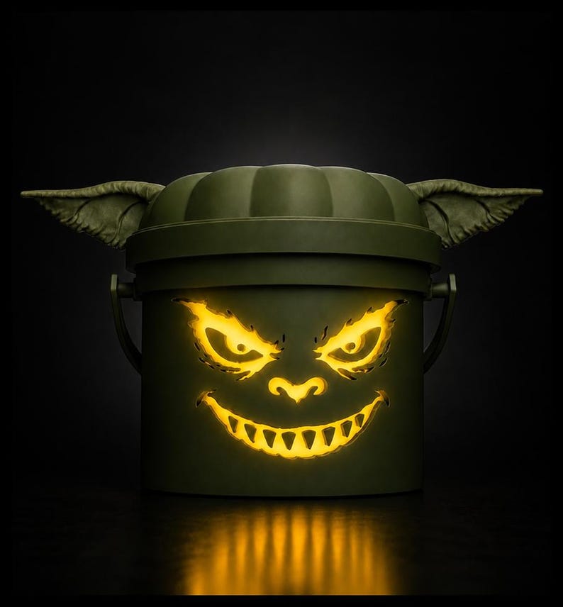 Gremlin | Gremlin Halloween Light Up Bucket | Spooky Halloween Decor image 2