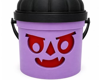 Count Bloodmoon | Vampire Halloween Light Up Bucket | Spooky Halloween Decor
