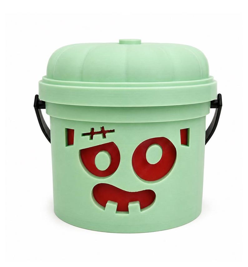 Frank-n-Glow | Monster Halloween Light Up Bucket | Spooky Halloween Decor image 1
