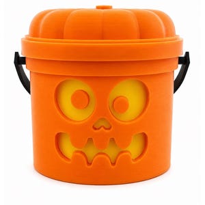 Bone Chiller | Skeleton Halloween Light Up Bucket | Scary Halloween Decor Bild 1