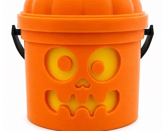 Bone Chiller | Skeleton Halloween Light Up Bucket | Scary Halloween Decor