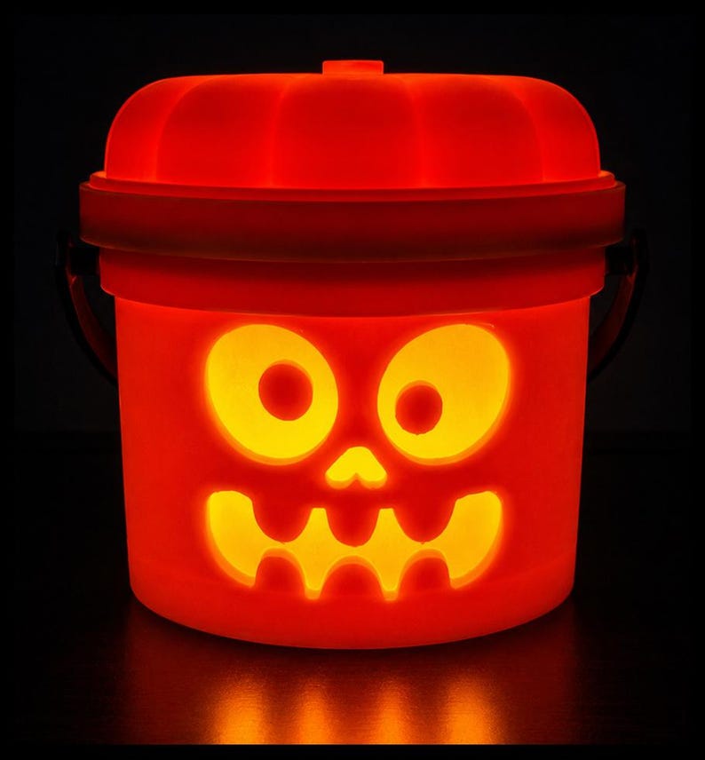 Bone Chiller | Skeleton Halloween Light Up Bucket | Scary Halloween Decor Bild 2