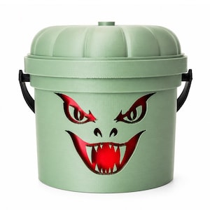 Emerald Coil | Anaconda Halloween Light Up Bucket | Scary Halloween Decor image 1