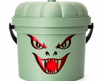Emerald Coil | Anaconda Halloween Light Up Bucket | Scary Halloween Decor