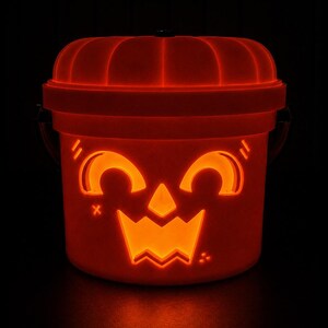 Calabaza Amigo / Cubo de Halloween con Luz de Calabaza / Decoración Espeluznante de Halloween imagen 2