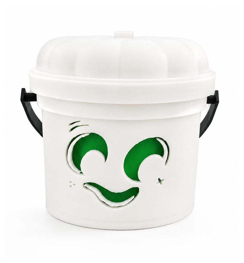 Crescent Spirit | Ghost Halloween Light Up Bucket | Spooky Halloween Decor image 1