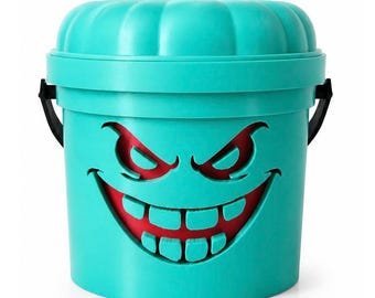 Ghostly Grin | Ghost | Halloween Light Up Bucket | Creepy Halloween Decor