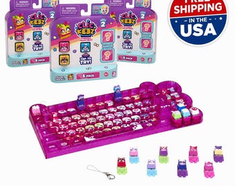 Clickeez Mega Pack : 15 Mechanical Keycap Fidget Toys, Blind Box Collectibles, Keychain Charm