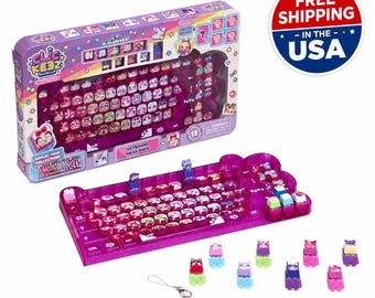 Clickeez Keyboard Mega Pack : 15 Mechanical Keycap Fidget Toys, Blind Box Collectibles, Keychain Charm