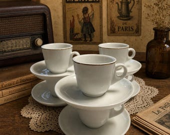 Caffè Ottolina Espresso Cup & Saucer Set – Made in Italy – Set of 6