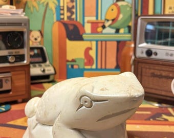 Carved soapstone frog