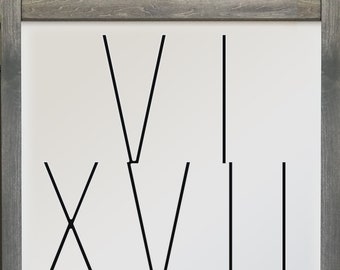 Roman numerals art | Etsy