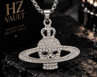  スカル&クロスボーン ペンダント Vintage Vivienne Westwood Gold Plated Crystal Skull and Crossbones