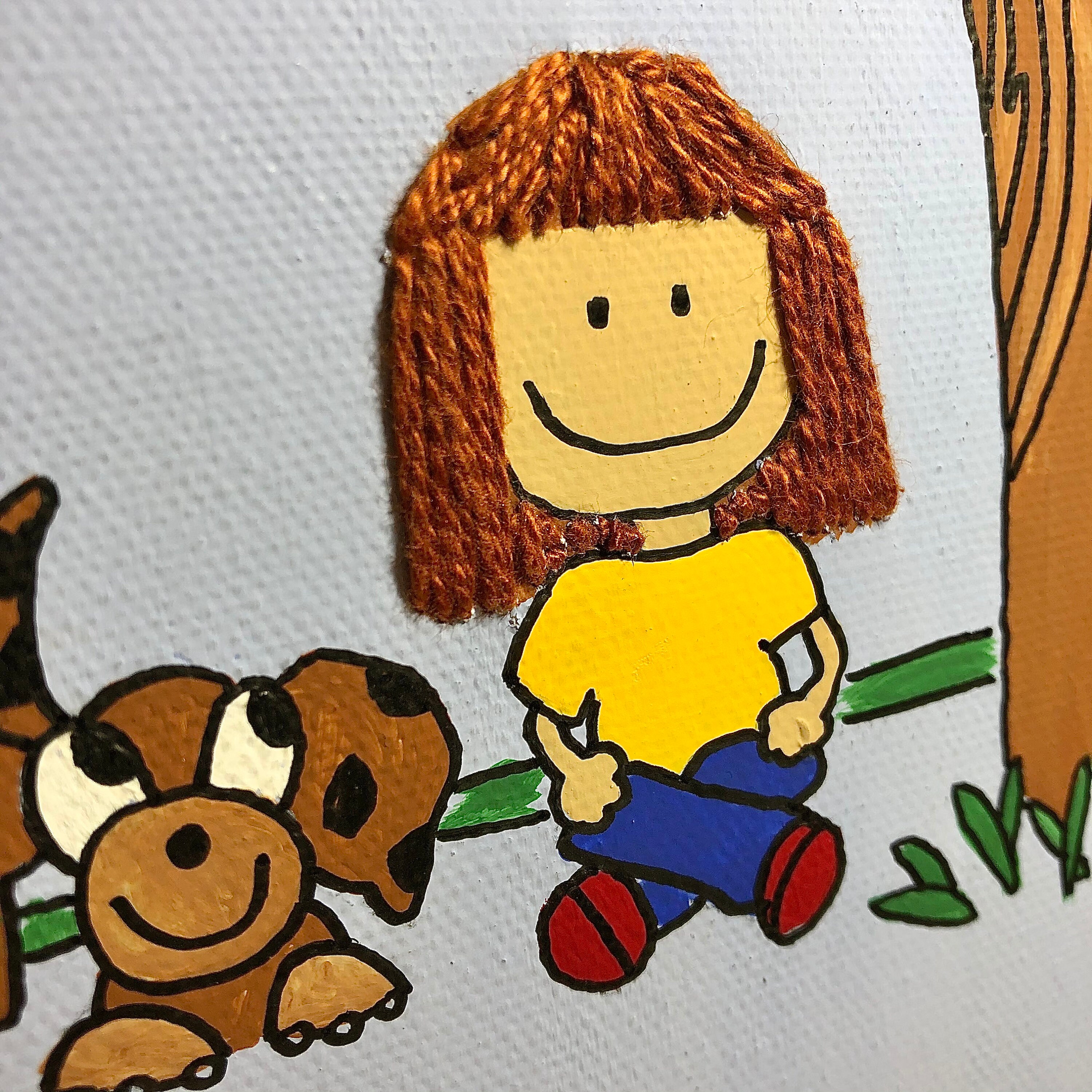 Hand Painted 6x6 Childrens Wall Art Girl Etsy