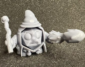 Wizard Miniature Model | Dice Defenders | Resin Printed | Swappable Items | RPG Figure