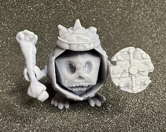 Skullhedron Miniature Model | Dice Defenders | Resin Printed | Swappable Items | RPG Figure