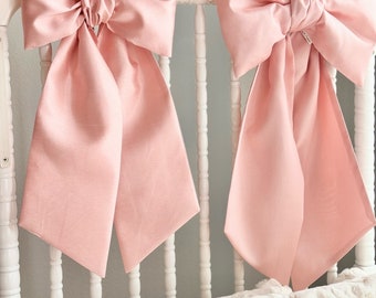 LARGE FABRIC BOWS: Crib Bows, Bassinet Bows, Nursery Decor,  Made After Order!