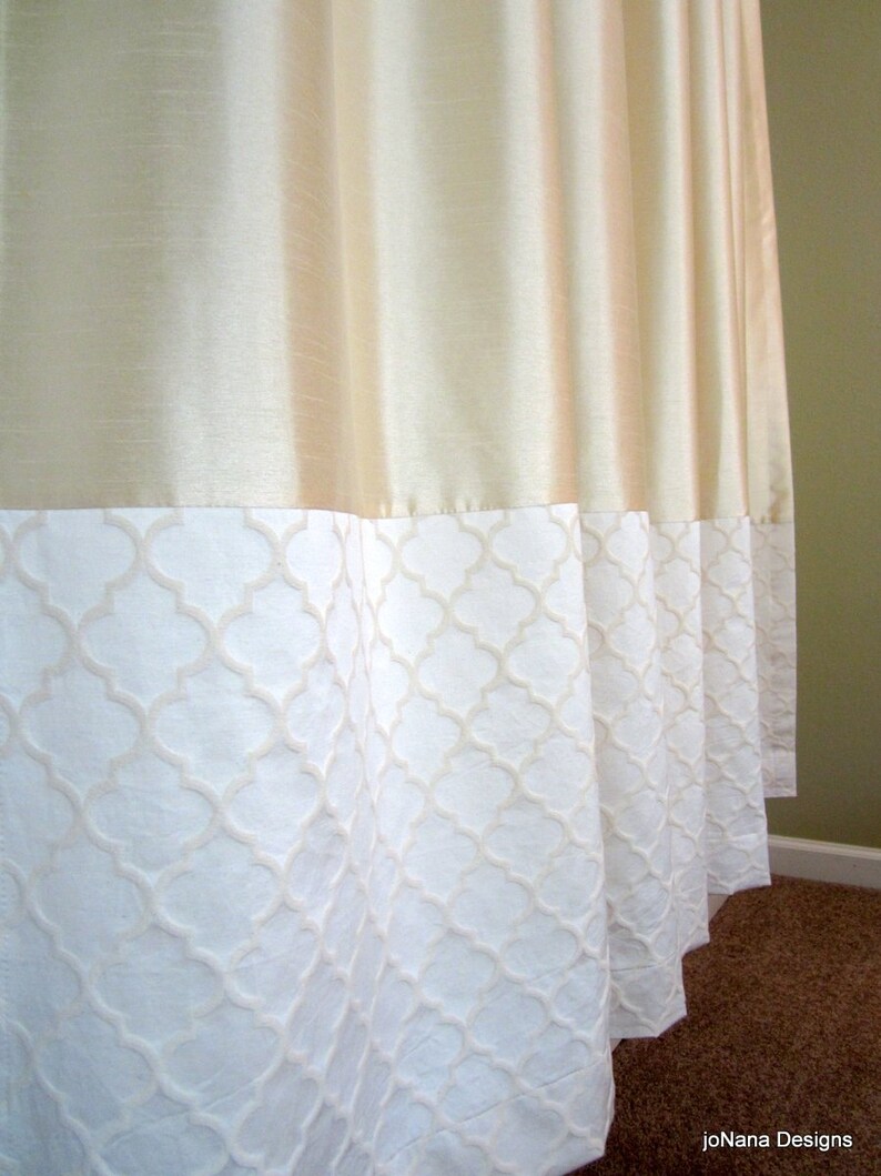 NURSERY CURTAIN PANEL faux dupioni silk curtain with Etsy