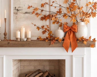 Fabric Bows for Fall decorating Thanksgiving home & event designs baby nursery bows Ships in 3 days