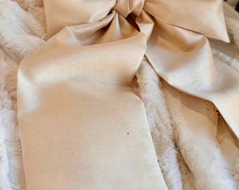 CREAM/Champagne Fabric Crib BOWS for Baby nursery Gift Weddings & Bridal Showers Ships in 3-5 days