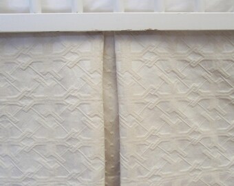 BABY CRIB SKIRT: Neutral Baby Bedding / "Oatmeal & Cream"  cotton luxe collection / Custom Made To Order