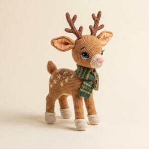 Haakpatroon voor een boshertje, handleiding voor een staand amigurumi-hertje (PDF-download)