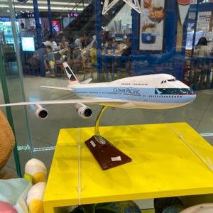 Cathay Pacific Boeing 747 Aircraft Model with Display Stand