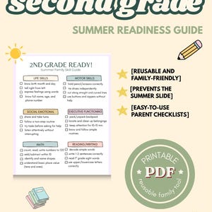2nd Grade Summer Readiness Checklist | Skills Review Printable PDF