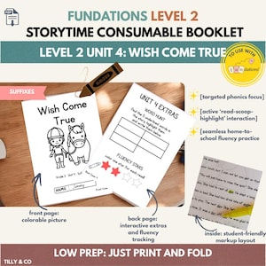 Fundations Level 2 Decodable Phonics Booklet-Unit 4 Wish Come True
