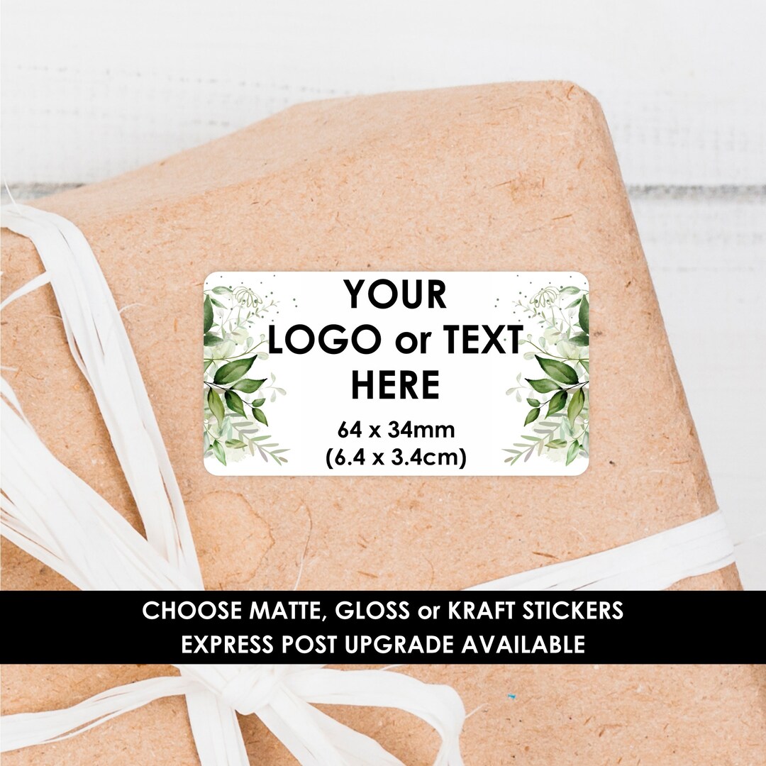 Custom Logo Stickers | Personalized Brand Stickers (64x34mm) - Etsy ...