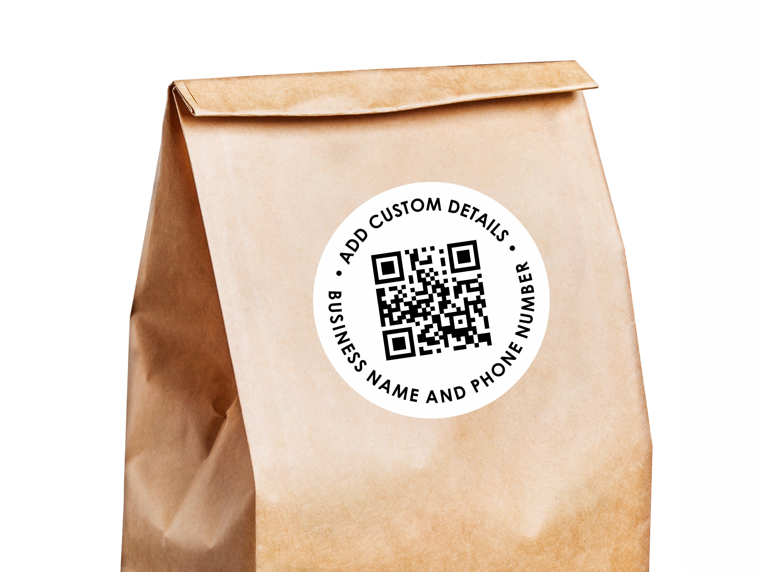 QR Code Stickers Round Labels With QR Code Custom Sticker Etsy