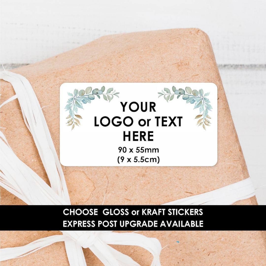 Custom Rectangle Logo Stickers | Gloss Product Labels (90 X 55mm ...