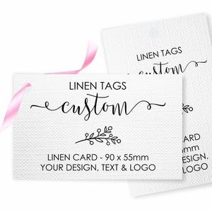 Product Tags | Custom Tags | Company or Shop Tags | Swing Tags | Linen Tag 90 x 55mm