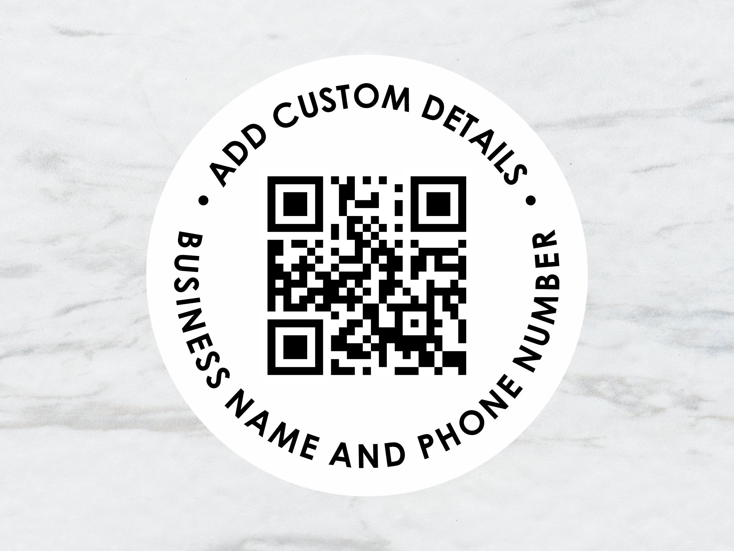 QR Code Stickers Round Labels With QR Code Custom Sticker Etsy
