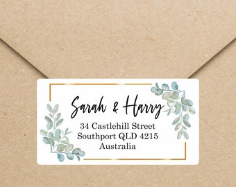 Address Label | Script Address Sticker | Personalised Return Address Label | Wedding Address Sticker | Pretty Rectangle Sticker | 24