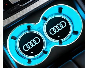 Audi led-bekerhouder onderzetter, gloeiende bekermat auto, interieuraccessoire, past op alle Audi-modellen