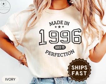 1996 Shirt Made in 1996 Tshirt 30th Birthday Gift for 30th Birthday Shirt Established 1996 Shirt 1996 Birthday Shirt 1996 T-shirt
