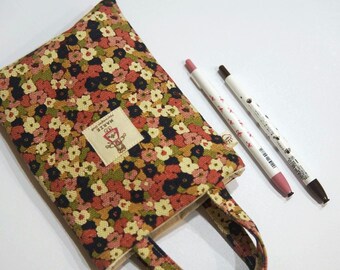 Handgemaakte mini-draagtas van canvas met bloemenprint | Handtas voor dagelijks gebruik in Japanse stijl (alleen de tas)