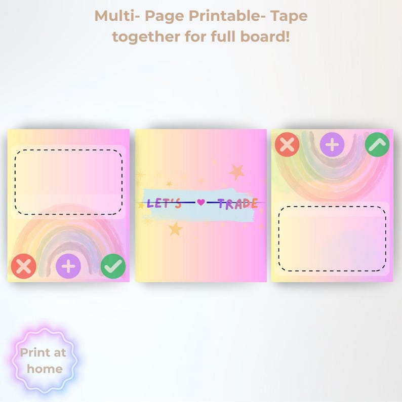 Fidget Trading Board Printable | Kids Activity | Instant Download ...