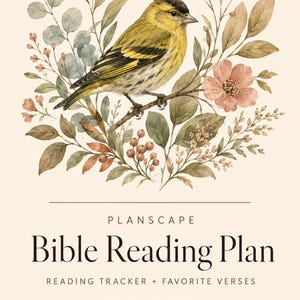 Bible Reading Plan Undated Printable, Scripture Reading Tracker, Books of the Bible Checklist, Chapter Grid and Favorite Verse Log