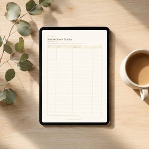 Sermon Notes Notebook Undated Printable, Church Message Notes, Sermon Series Tracker, Takeaway Pages and Questions Log image 2