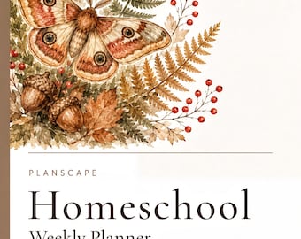 Homeschool Weekly Planner: Undated, Printable with Monthly & Habit Trackers