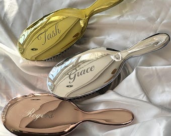 Personalized Boar Bristle Hair Brush, Custom Engraved Hair Brush, Name Hair Brush, Bridesmaid Gift, Gift for Her