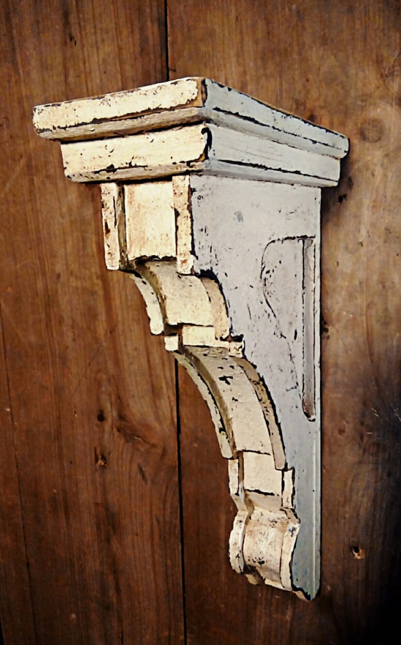 Wooden Corbels Sconces Distressed Corbels White Corbels Etsy