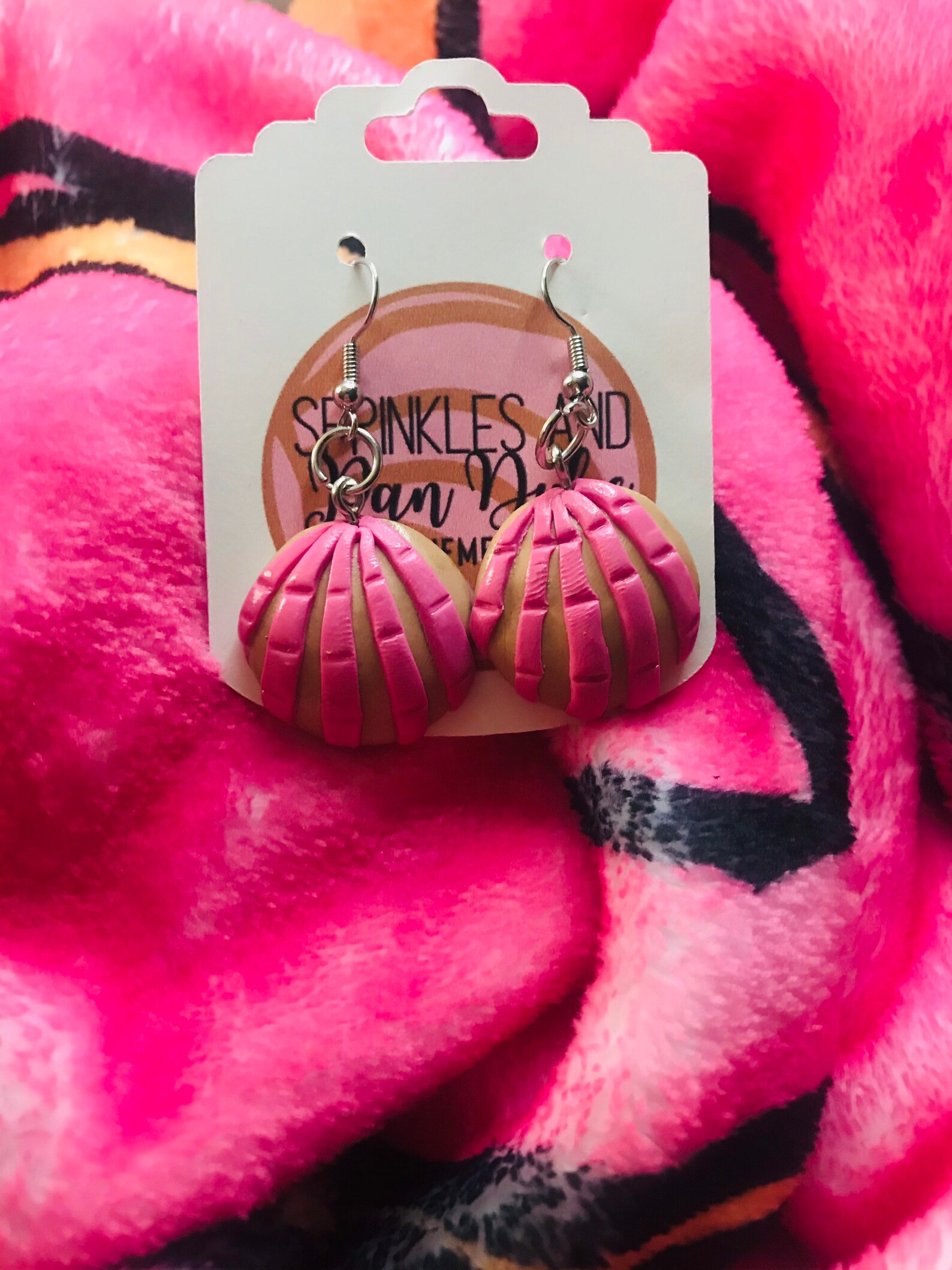 Cute Concha Earrings Cute Pan Dulce Earrings Polymer Clay Etsy